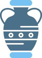Pot Glyph Two Color Icon Design vector