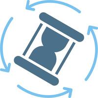 Process Glyph Two Color Icon Design vector