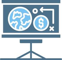 Strategy Glyph Two Color Icon Design vector