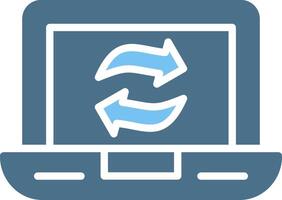 Synchronize Glyph Two Color Icon Design vector