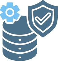 Database Glyph Two Color Icon Design vector