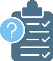 Exam Glyph Two Color Icon Design vector