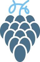 Grapes Glyph Two Color Icon Design vector