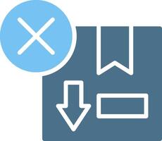 Cancel Glyph Two Color Icon Design vector