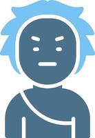 Caveman Glyph Two Color Icon Design vector
