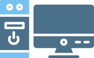 Computer Glyph Two Color Icon Design vector