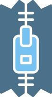 Zip Glyph Two Color Icon Design vector