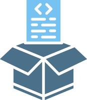 Open Box Glyph Two Color Icon Design vector