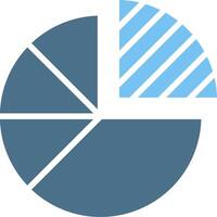 Pie Chart Glyph Two Color Icon Design vector