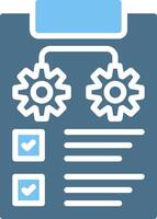 Project Management Glyph Two Color Icon Design vector