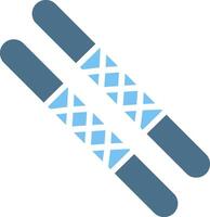 Stick Glyph Two Color Icon Design vector