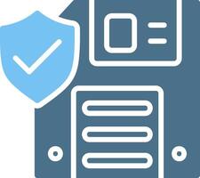 Floppy Disk Glyph Two Color Icon Design vector