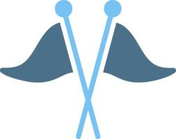 Flags Glyph Two Color Icon Design vector