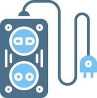 Extension Cord Glyph Two Color Icon Design vector