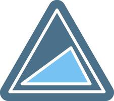 Steep Hill Glyph Two Color Icon Design vector