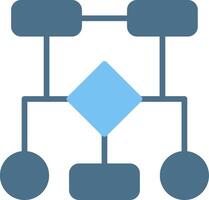 Flow Chart Glyph Two Color Icon Design vector