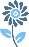 Flower Glyph Two Color Icon Design vector