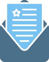 Invitation Glyph Two Color Icon Design vector