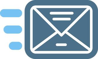 Mail Glyph Two Color Icon Design vector