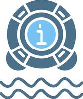 Lifesaver Glyph Two Color Icon Design vector