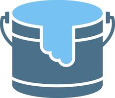 Paint Bucket Glyph Two Color Icon Design vector
