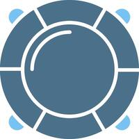 Lifebuoy Glyph Two Color Icon Design vector