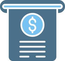 Payroll Glyph Two Color Icon Design vector