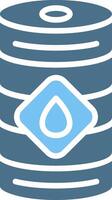 Oil Barrel Glyph Two Color Icon Design vector