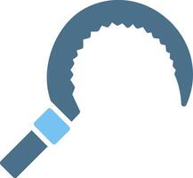 Sickle Glyph Two Color Icon Design vector