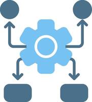 Settings Glyph Two Color Icon Design vector
