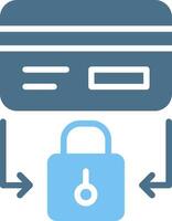 Security Glyph Two Color Icon Design vector
