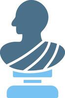 Statue Glyph Two Color Icon Design vector