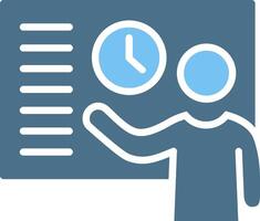Time Glyph Two Color Icon Design vector