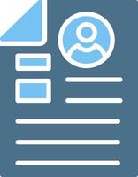 User Data Glyph Two Color Icon Design vector