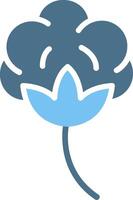 Cotton Glyph Two Color Icon Design vector