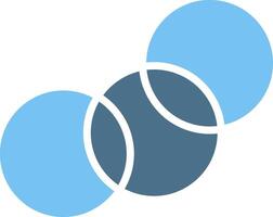 Venn Diagram Glyph Two Color Icon Design vector