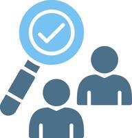Check Mark Glyph Two Color Icon Design vector