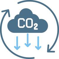Co2 Glyph Two Color Icon Design vector