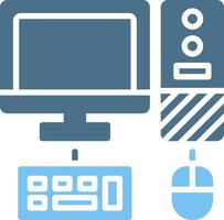 Computer Glyph Two Color Icon Design vector
