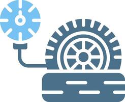 Flat Tire Glyph Two Color Icon Design vector