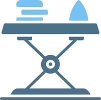 Iron Table Glyph Two Color Icon Design vector