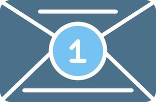 Mail Glyph Two Color Icon Design vector