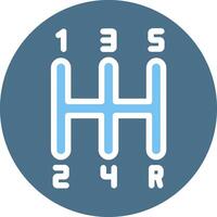 Manual Transmission Glyph Two Color Icon Design vector