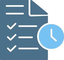 Task Glyph Two Color Icon Design vector