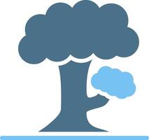 Tree Glyph Two Color Icon Design vector