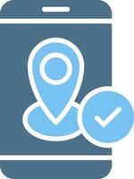 Placeholder Glyph Two Color Icon Design vector