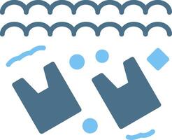 Pollution Glyph Two Color Icon Design vector