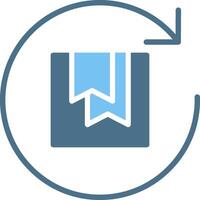 Return Glyph Two Color Icon Design vector