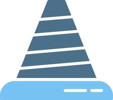 Traffic Cone Glyph Two Color Icon Design vector