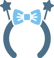 Headband Glyph Two Color Icon Design vector